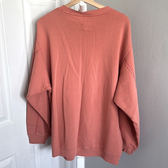 Aerie Oversized Peach Crew Neck - Picture 2 of 4